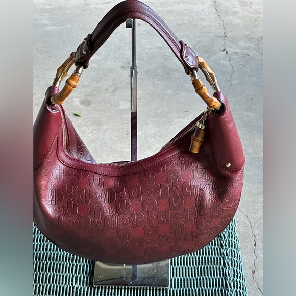 ❤️🔥🚫SOLD🚫AUTHENTICATED Bordeaux Gucci horse bit bamboo hobo bag❤️🔥 - Picture 2 of 13
